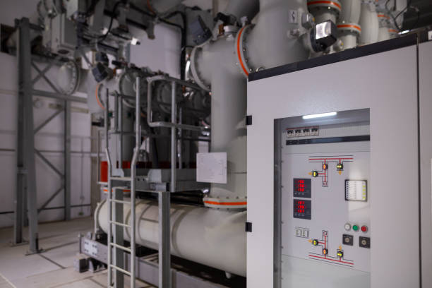 istock A gas insulated switchgear(GIS) in control building for extra high voltage electrical power substation. Sulfur hexafluoride used in the electrical industry as a gaseous dielectric. 1529004016