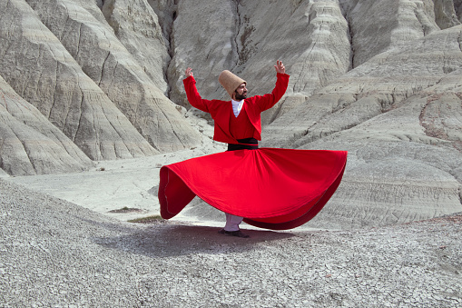 Whirling Dervish Sufi dancer performing. Sufi Dervish