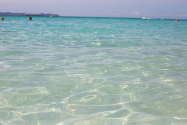 Blue sea water surface texture. Blue ocean summer