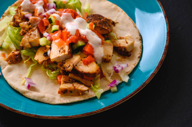 istock Chicken Doner Kebab, Turkish Style Kebab Sandwich 1529270024