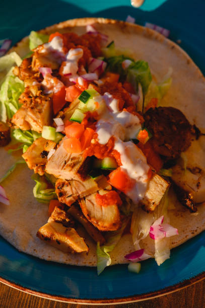 istock Chicken Doner Kebab, Turkish Style Kebab Sandwich 1529270025