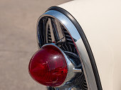 GERMANY - JUL 08, 2023: Classic Rear Design of Chevrolet Bel Air 1956