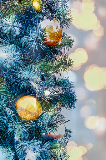 a background picture of festive bokey blurry christmas lights during the holiday season