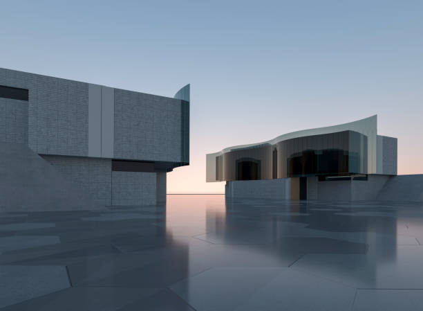 istock Clean ground squares and building facades 1529353032