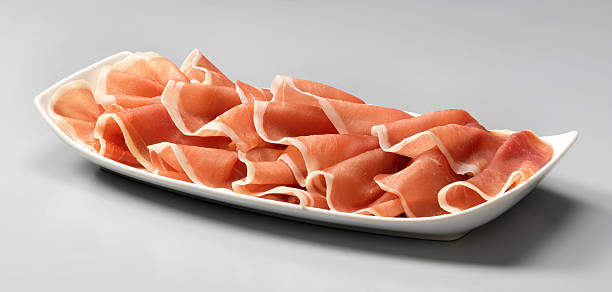 Prosciutto of Parma A dish of prosciutto crudo from Parma parma ham stock pictures, royalty-free photos & images