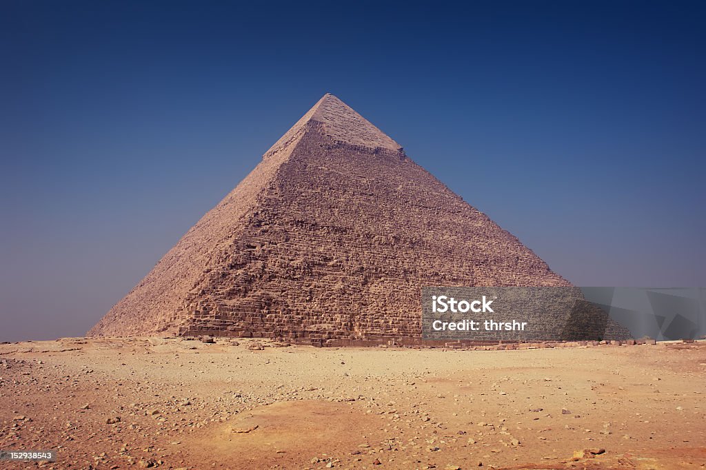 Pirâmide de Khafre Quéfren - Royalty-free Antigo Foto de stock