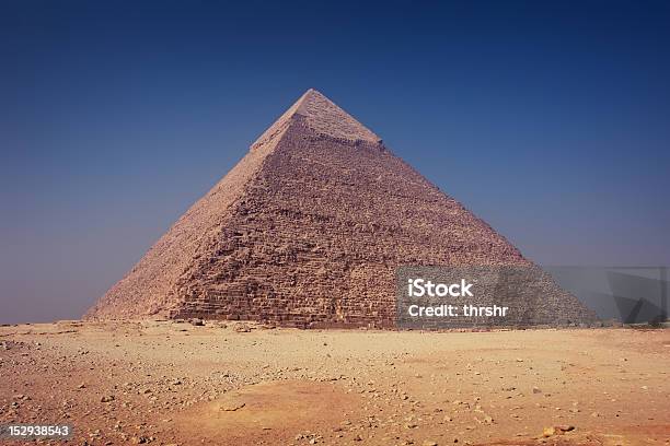 Pirâmide De Khafre Quéfren - Fotografias de stock e mais imagens de Antigo - Antigo, Ao Ar Livre, Arcaico