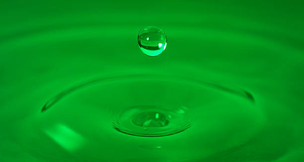 istock Green Water Drop Frozen in Time 152938584
