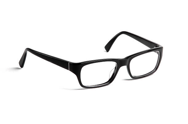 black glasses on white stock photo