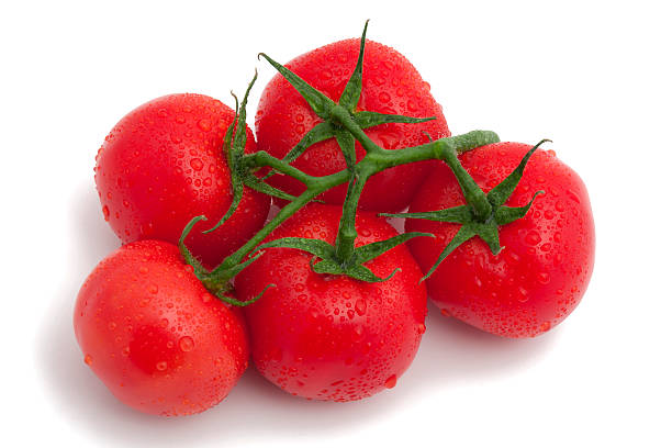 Cluster of tomatoes stock photo