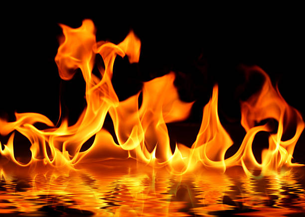 istock Beautiful dancing flames on water 152941483