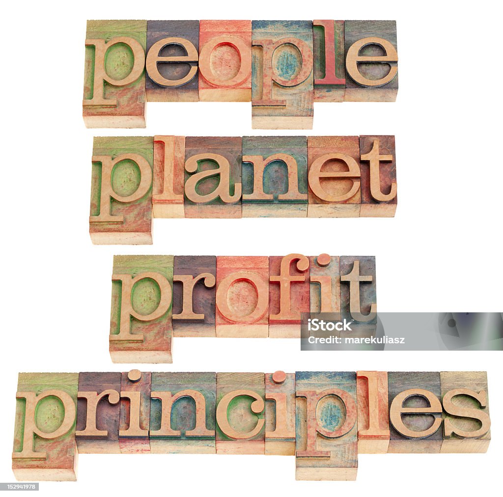 Человек, Планета, прибыль, принципы - Стоковые фото Белый фон роялти-фри