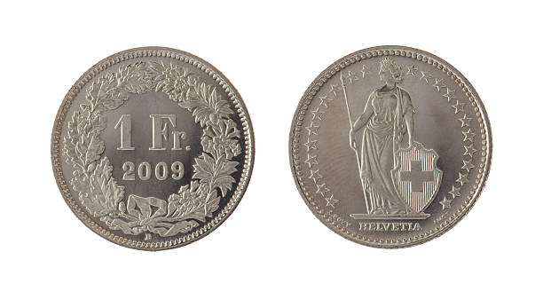istock Swiss Franc Coin Isolated on White 152943292