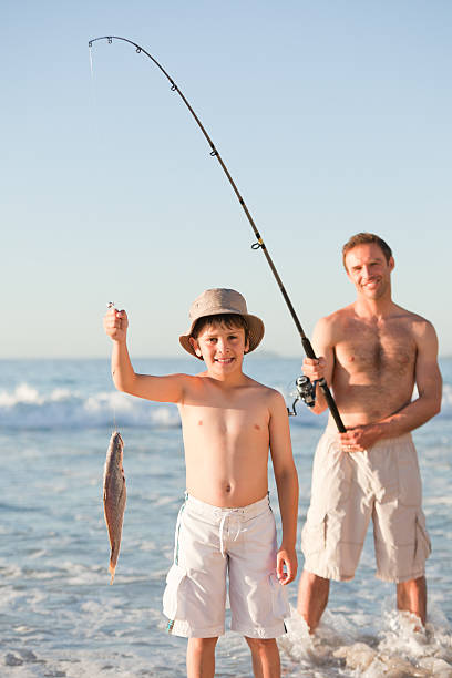 istock Father fishing with his son 152943397