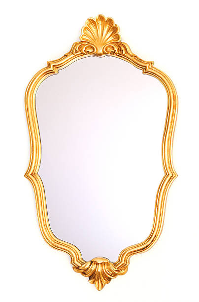 istock Beautifull golden mirror 152943481