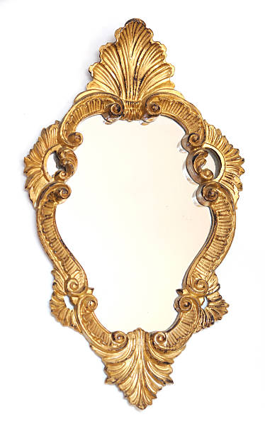 istock Beautifull golden mirror 152943494