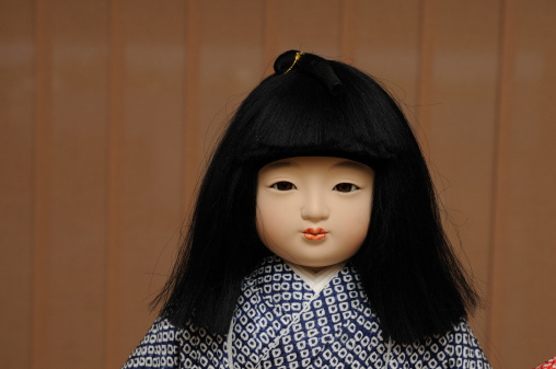 Beautiful japanses dolls on display at a local exhibition