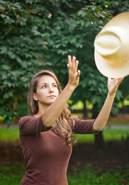 istock Beautilful young brunette posing outdoors. 152945064