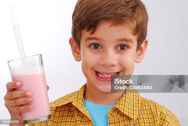 Kid Milkshake Stock Photo - Download Image Now - Smoothie, Boys, Child