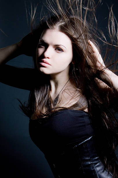 istock Beautiful lady with long brown hair 152945613