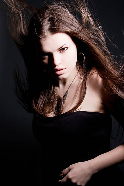 istock Beautiful lady with long brown hair 152945626