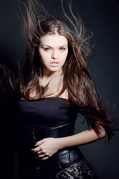 istock Beautiful lady with long brown hair 152945757
