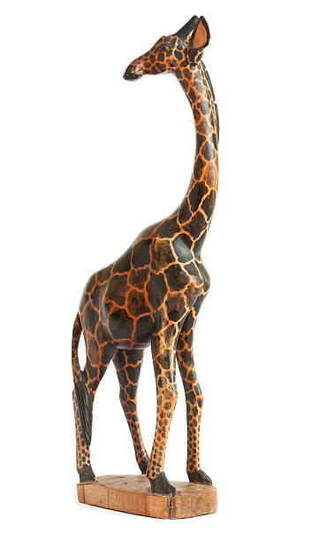 Girafa de madeira - foto de acervo