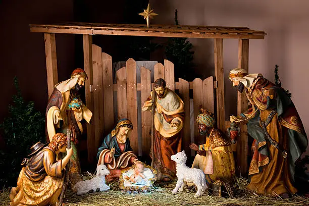 indoor nativity scene