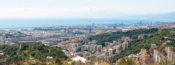 genoa from above stock photo