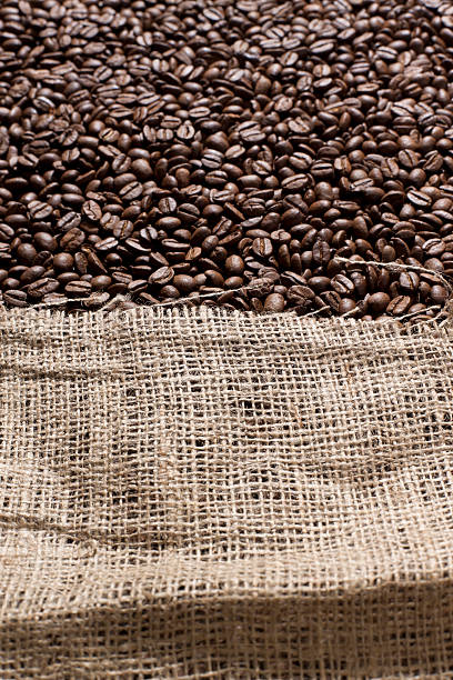 istock Coffee beans in a big canvas bag 152949869