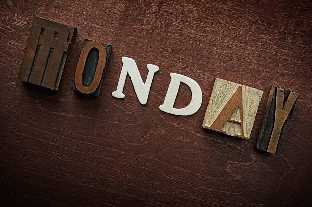 istock The word monday written on wooden background 152950502