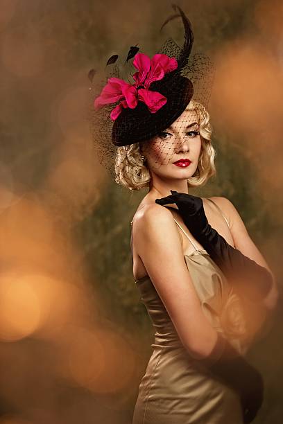 istock Lovely woman retro portrait 152950531