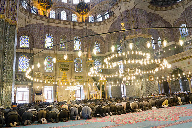 istock Istanbul, New Mosque. Muslims who pray 152950921