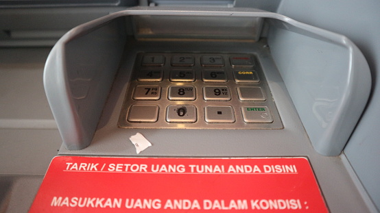 Solo -july 10,2023: Cimb Niaga ATM machines are usually used by people for transactions to withdraw money and transfer money