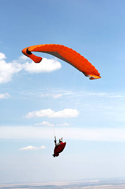 paraglider pilot stock photo