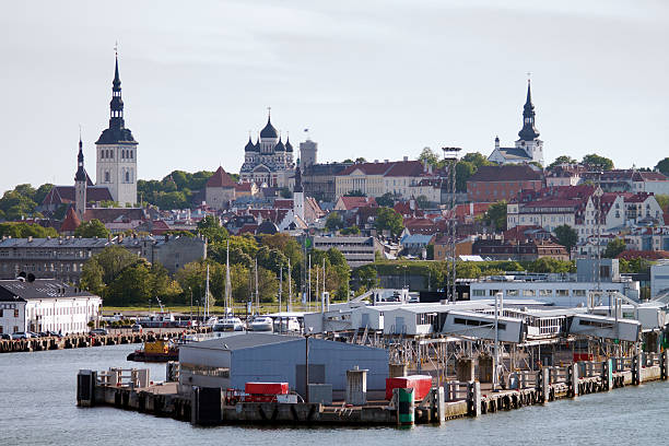 istock Port terminal and old city 152954622
