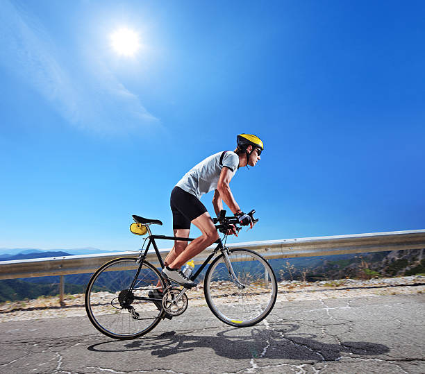 istock Cyclist riding a bicycle in Macedonia 152954925