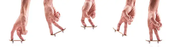 Motion Segments of a Finger Doing a Basic Ollie on Fingerboard