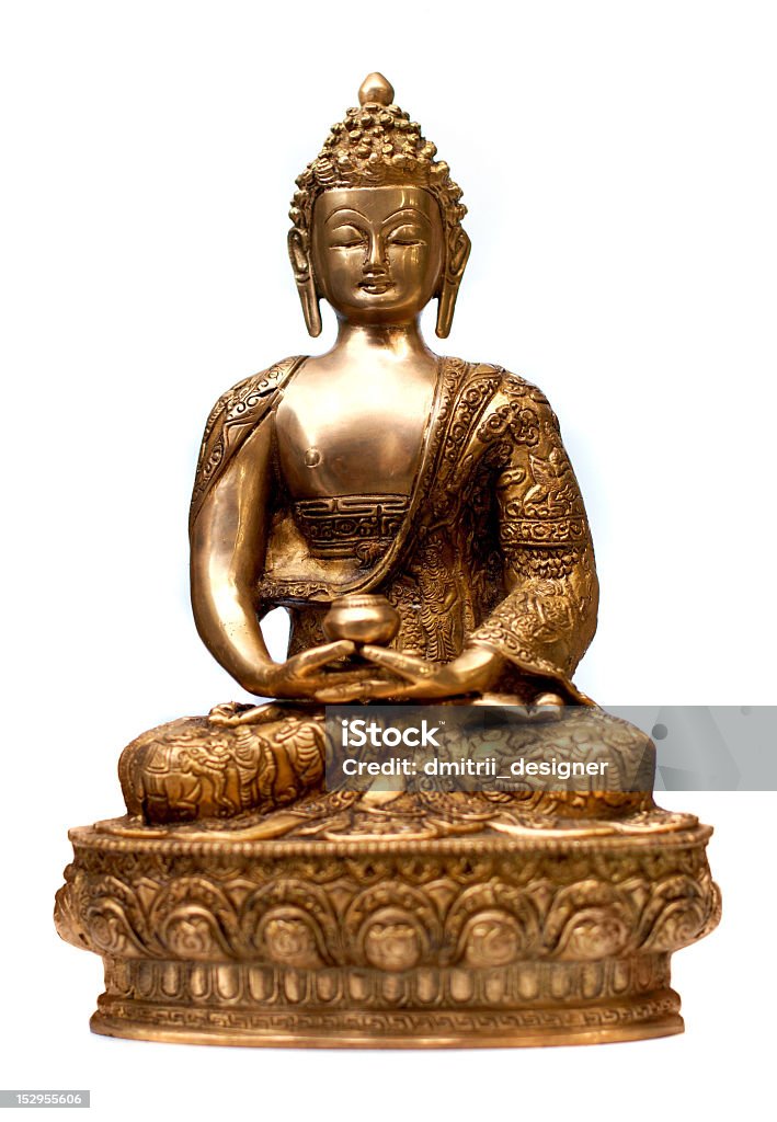 Buddha Buddha in meditation isolated over a white background Buddha Stock Photo