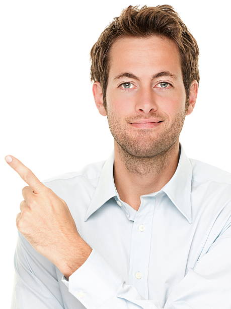 istock Casual businessman pointing 152955808