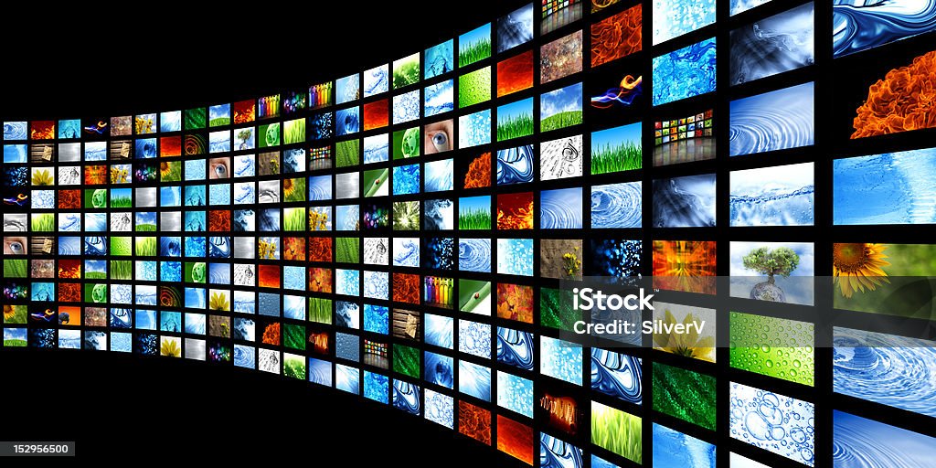 Collection of images Broadcasting Stock Photo