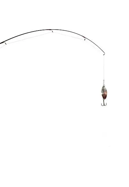 fishing-rod on a white background