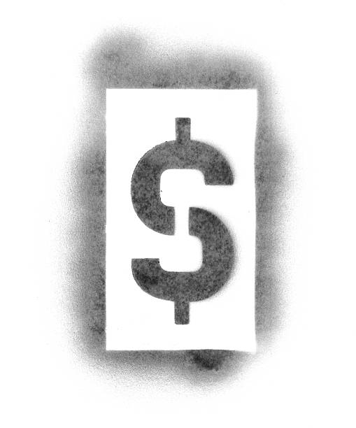 istock Stencil symbols in spray paint - dollar 152958001