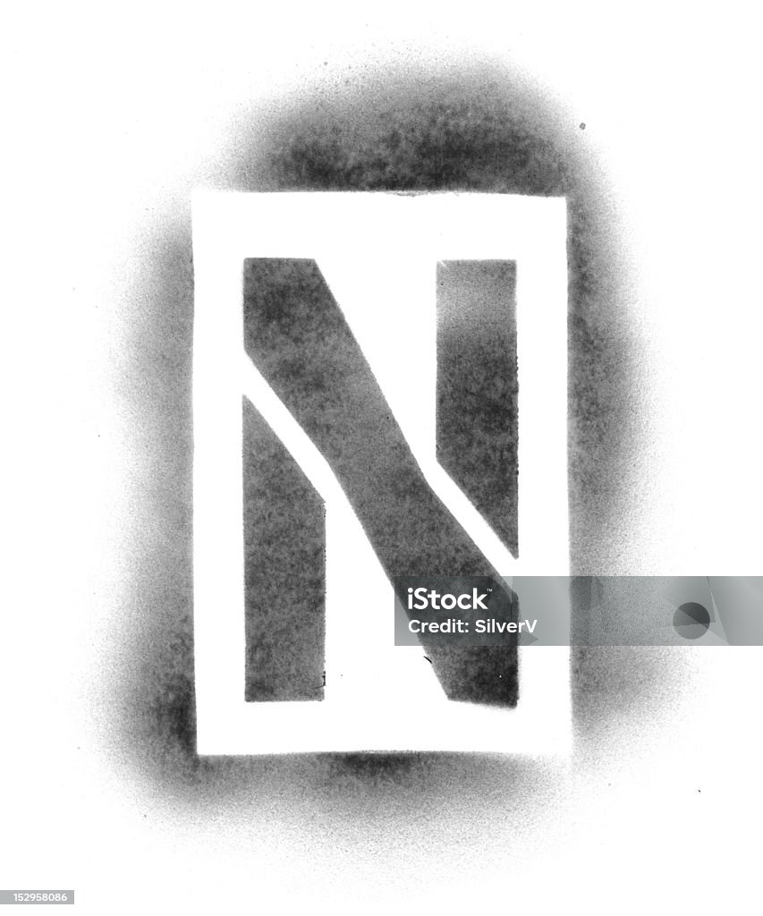 Stencil Letters In Spray Paint Stock Photo - Download Image Now - Spray