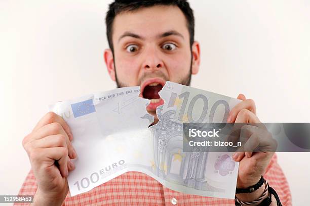 Tearing Euros Stock Photo - Download Image Now - Euro Symbol, European Union Currency, Men