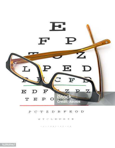 Brille Und Augenuntersuchungen Stockfoto und mehr Bilder von Alphabet - Alphabet, Augenuntersuchungen, Ausrüstung und Geräte