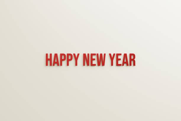 istock 3d text happy new year red color in white background. independence day concept. 3d text illustration rendering 1529585289