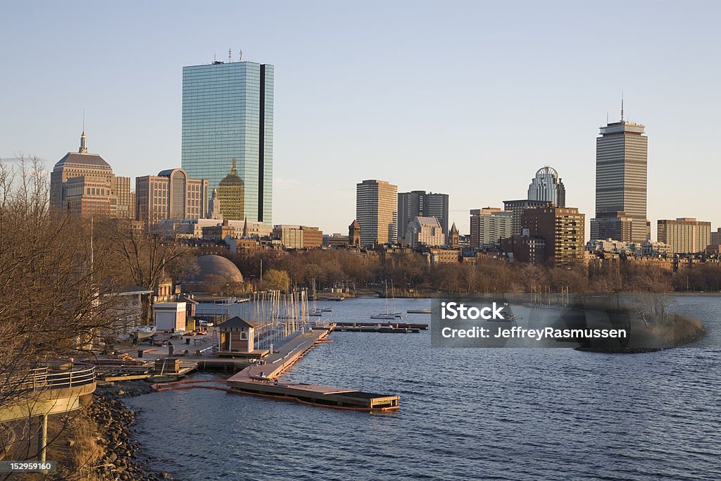 Skyline di Back Bay di Boston - Foto stock royalty-free di Ambientazione esterna