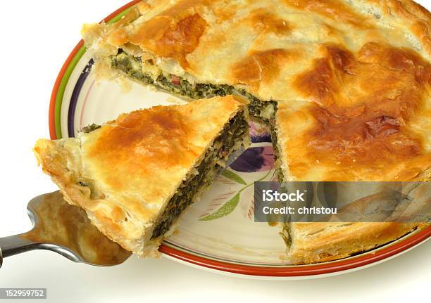 Spinach Pie Stock Photo - Download Image Now - Edible Mushroom, Savory Pie, Spinach