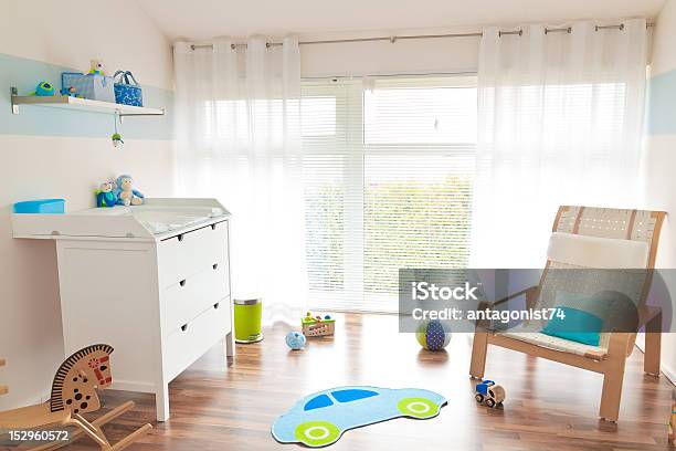 Childrens Playroom Stock Photo - Download Image Now - Rocking Chair, White Background, Adolescence